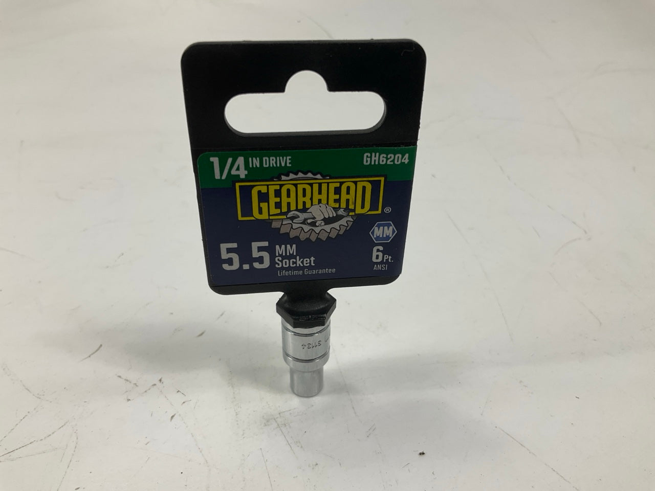 Gearhead GH6204 1/4'' Drive, 6 Point, 5.5mm Metric Socket