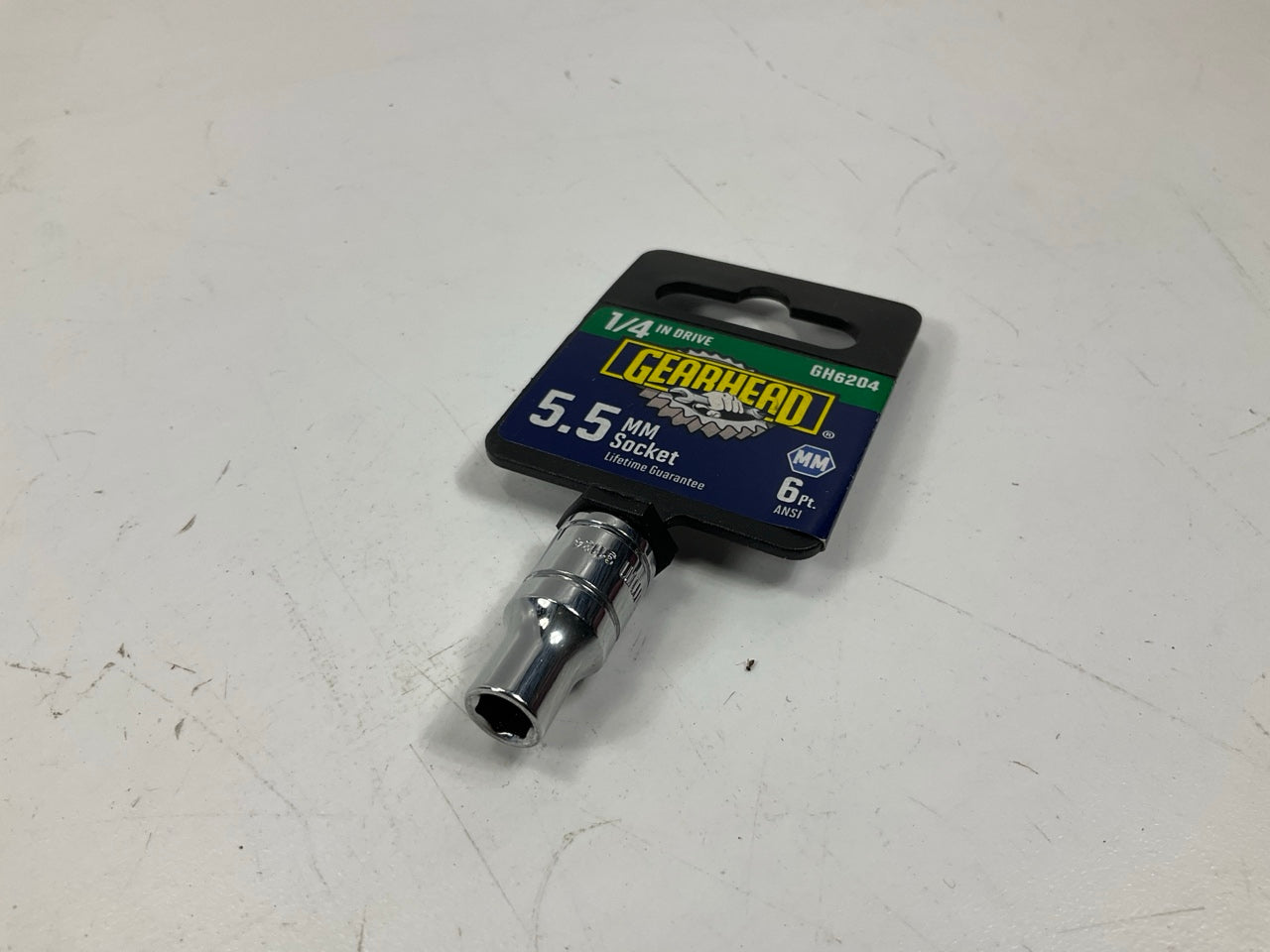 Gearhead GH6204 1/4'' Drive, 6 Point, 5.5mm Metric Socket