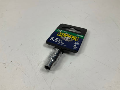 Gearhead GH6204 1/4'' Drive, 6 Point, 5.5mm Metric Socket
