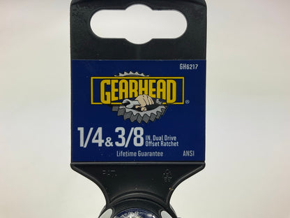 Gearhead GH6217 1/4'' & 3/8'' Dual Drive Offset Soft Handle Ratchet