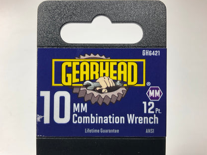 Gearhead GH6421 Combination Wrench, 10mm Metric