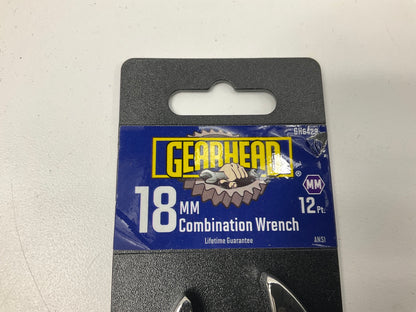 Gearhead GH6429 18mm Combination Wrench Metric 12PT