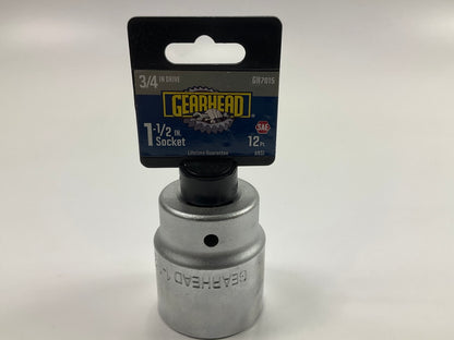 Gearhead GH7015 3/4'' Drive X 1-1/2'' SAE 12PT Socket