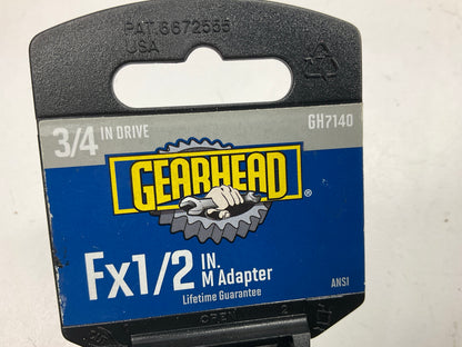 Gearhead GH7140 1/2'' Socket Adapter, 3/4'' Drive