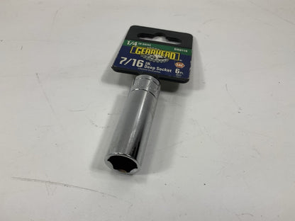 Gearhead GH8119 1/4'' Drive, 6 Point, 7/16'' Deep Socket