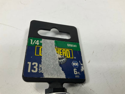 Gearhead GH8141 1/4'' Drive, 6 Point, 13mm Metric Socket