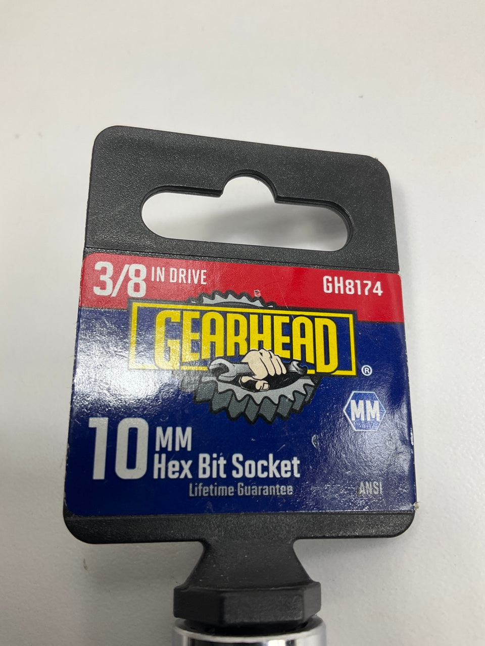 Gearhead GH8174 10mm Metric Hex Bit Socket, 3/8'' Drive