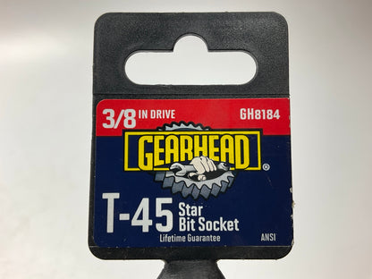Gearhead GH8184 T-45 Star Bit Socket, 3/8'' Drive