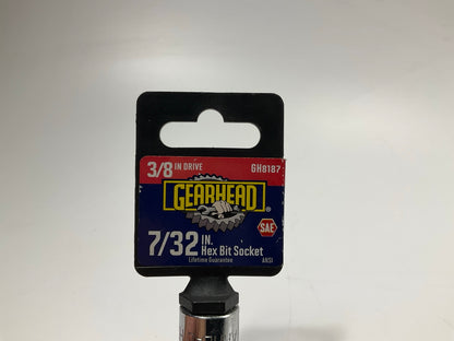 Gearhead GH8187 7/32'' Hex Bit Socket, 3/8'' Drive