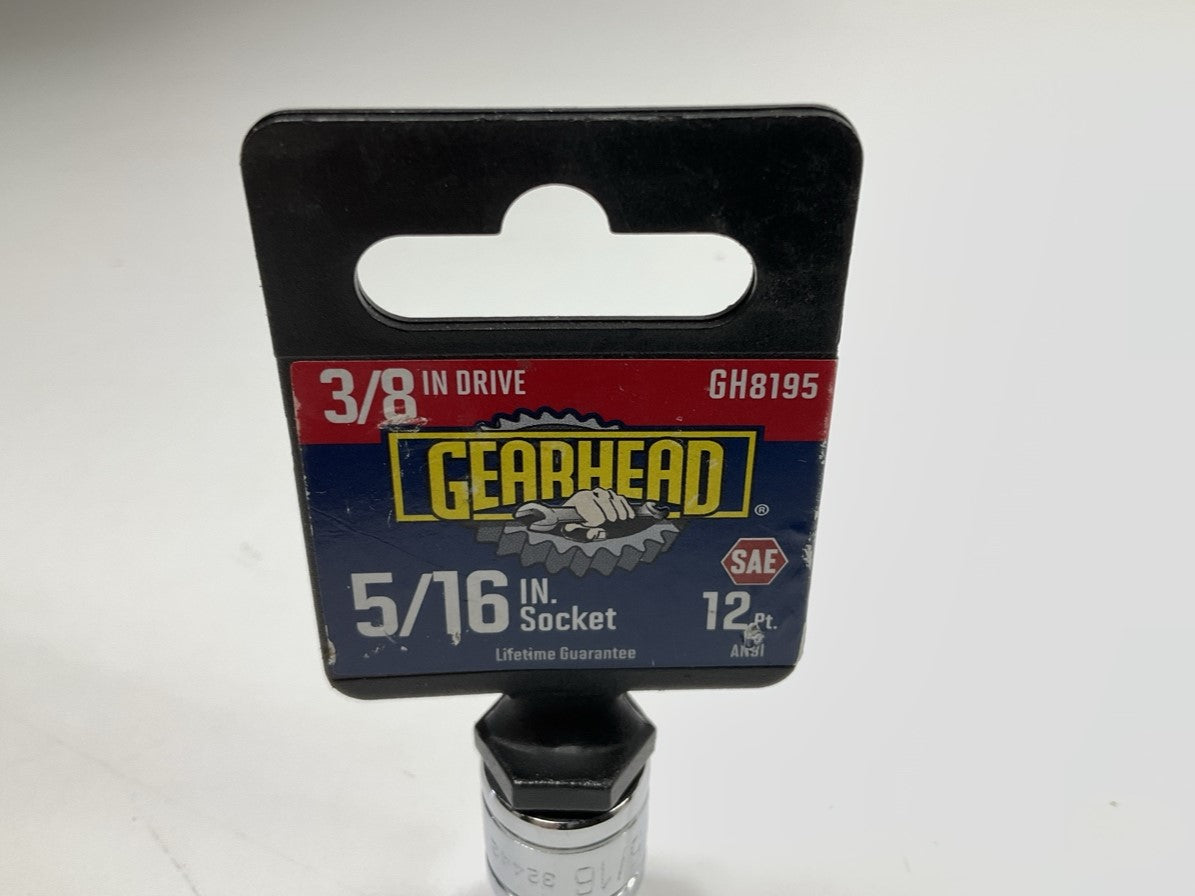 Gearhead GH8195 3/8'' Drive, 12 Point, 5/16'' Socket