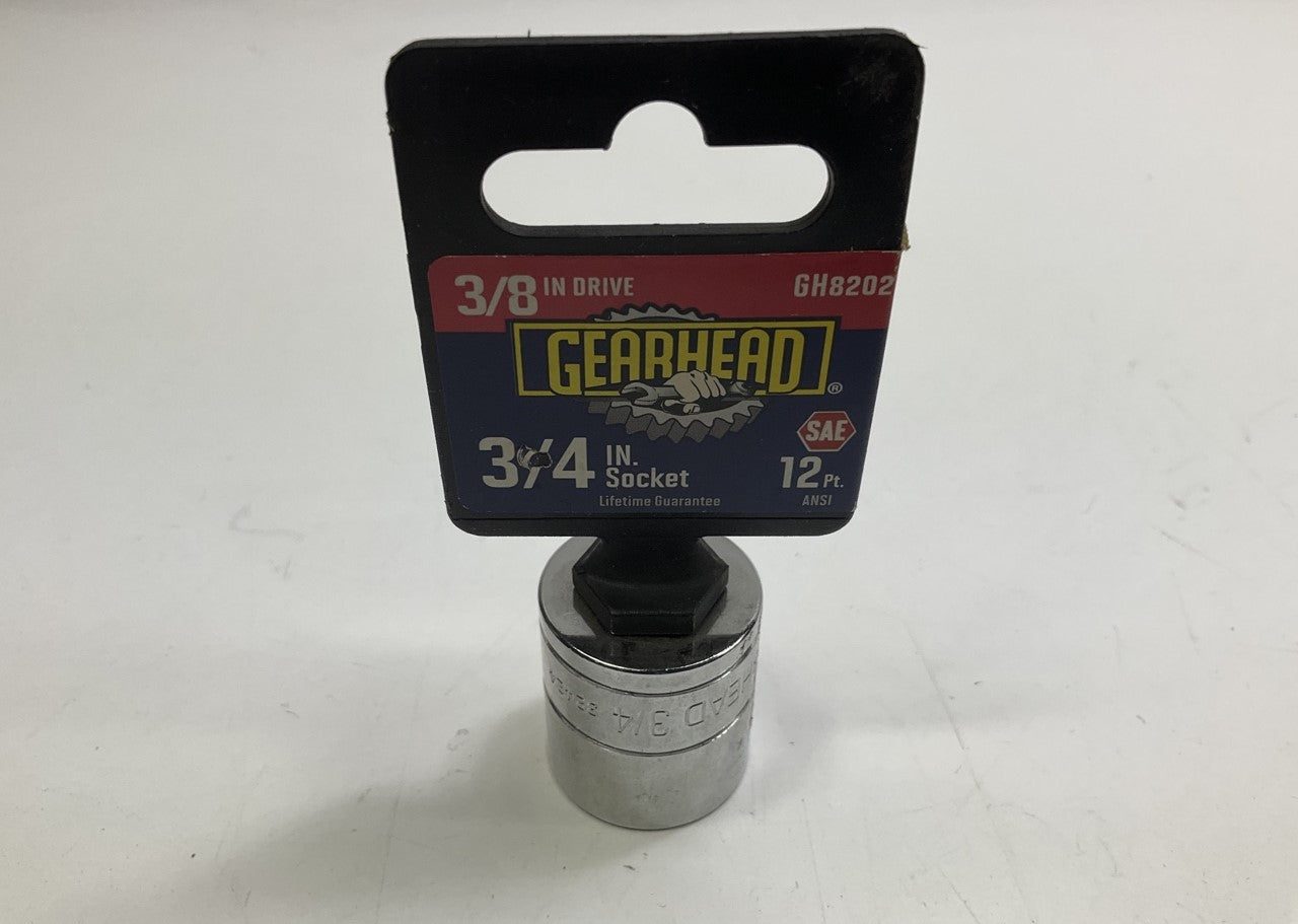 Gearhead GH8202 3/8'' Drive, 12 Point, 3/4'' Socket