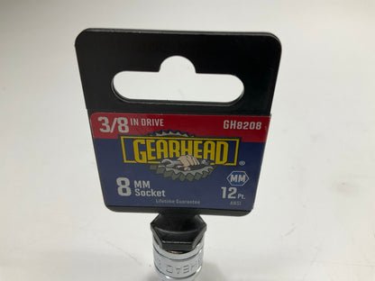 Gearhead GH8208 3/8'' Drive, 12 Point, 8mm Metric Socket