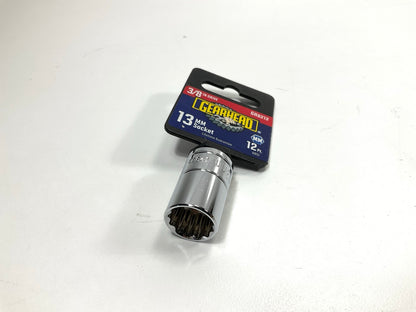 Gearhead GH8212 3/8'' Drive, 12 Point, 13mm Metric Socket