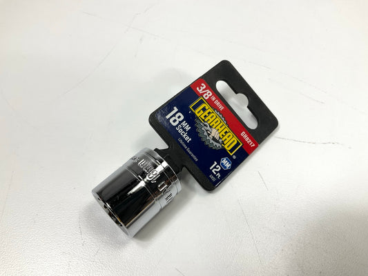Gearhead GH8217 3/8'' Drive, 12 Point, 18mm Metric Socket