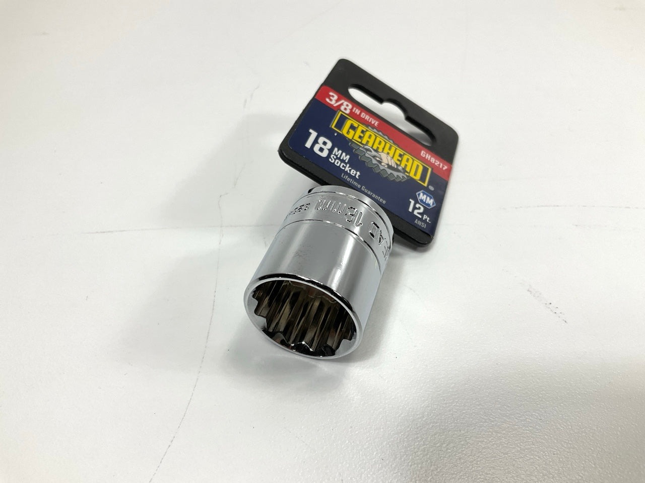 Gearhead GH8217 3/8'' Drive, 12 Point, 18mm Metric Socket
