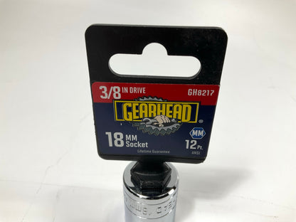 Gearhead GH8217 3/8'' Drive, 12 Point, 18mm Metric Socket