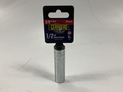 Gearhead GH8226 3/8'' Drive, 6 Point, 1/2'' Deep Socket