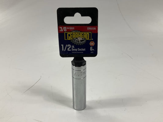 Gearhead GH8226 3/8'' Drive, 6 Point, 1/2'' Deep Socket