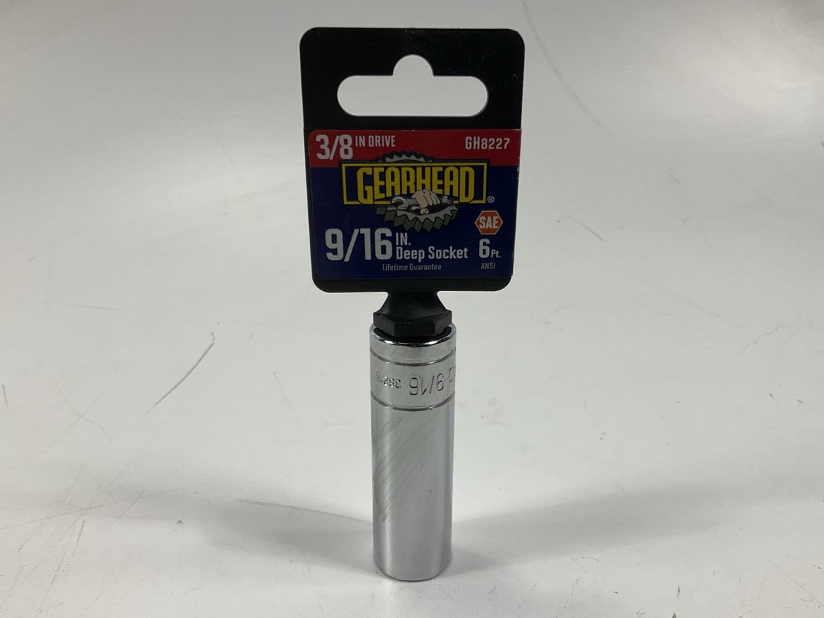 Gearhead GH8227 3/8'' Drive, 6 Point, 9/16'' Deep Socket