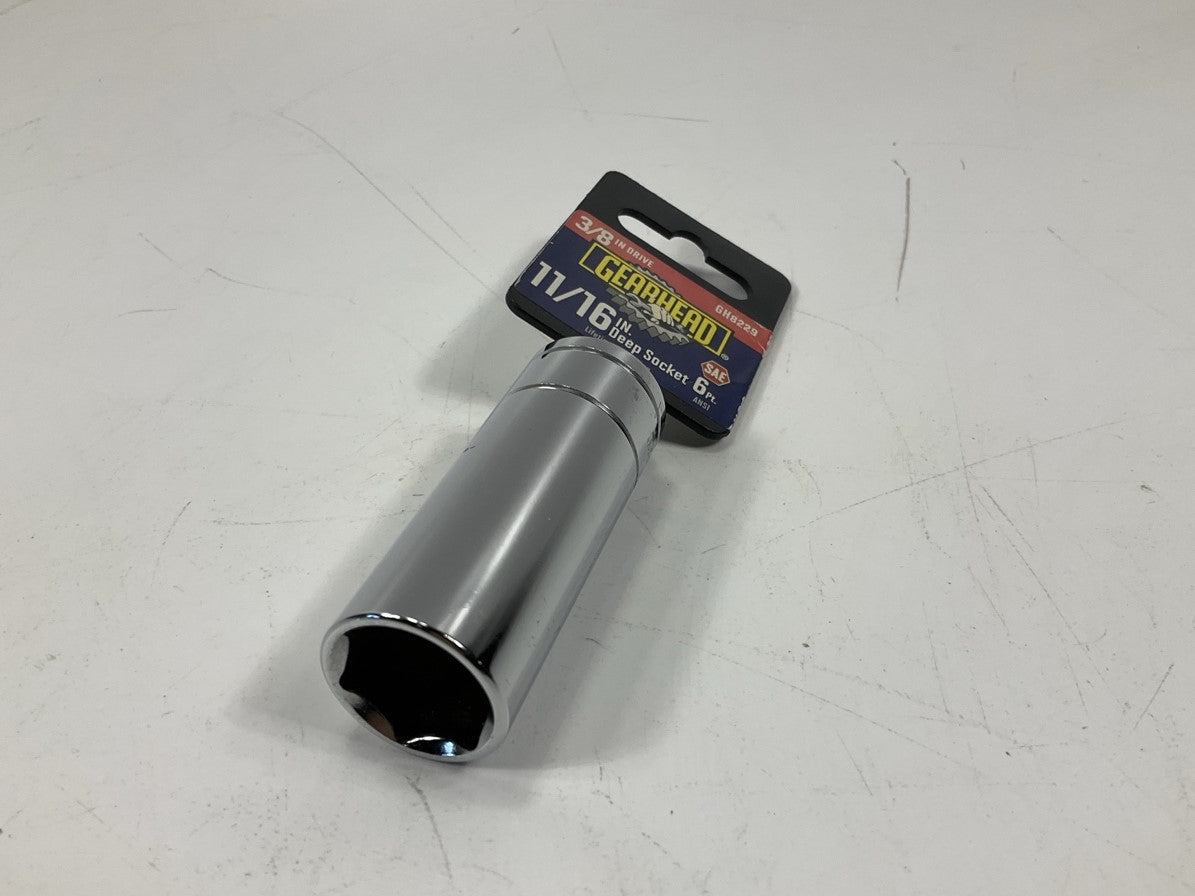 Gearhead GH8229 3/8'' Drive, 6 Point, 11/16'' Deep Socket