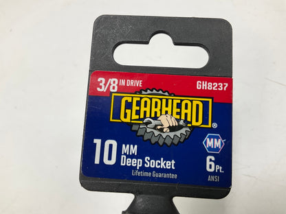 Gearhead GH8237 3/8'' Drive, 6 Point, 10mm Metric Deep Socket