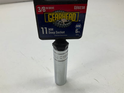 Gearhead GH8238 3/8'' Drive, 6 Point, 11MM Deep Metric Socket