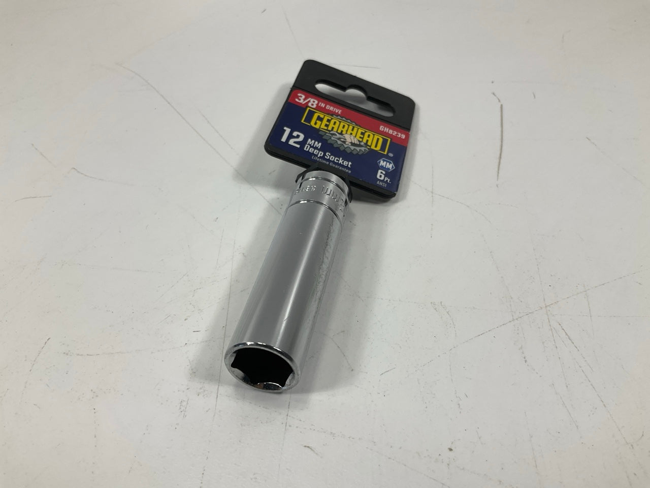 Gearhead GH8239 3/8'' Drive , 12MM Deep Socket, 6 Point