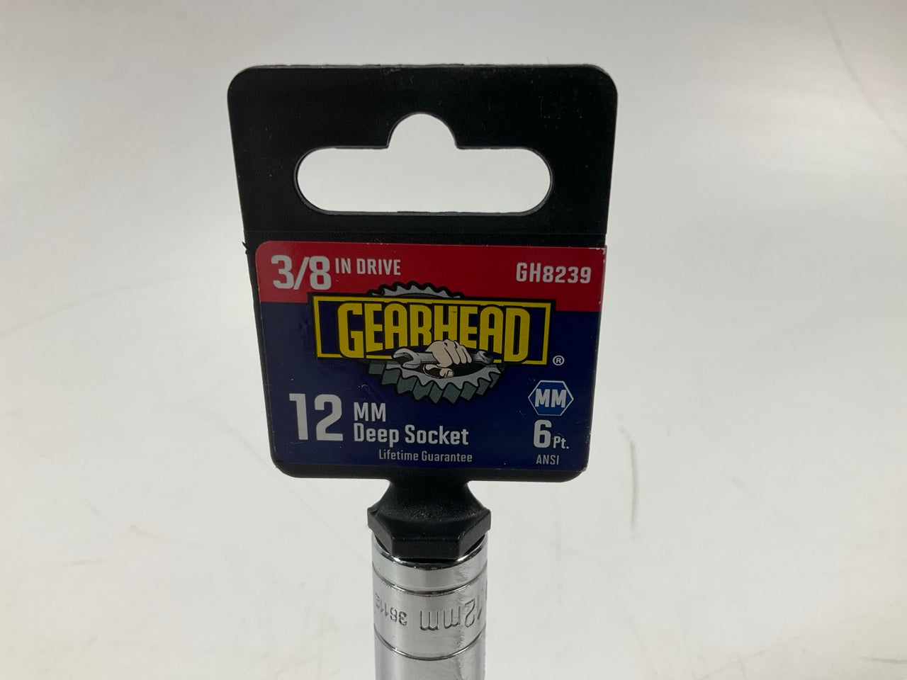 Gearhead GH8239 3/8'' Drive , 12MM Deep Socket, 6 Point