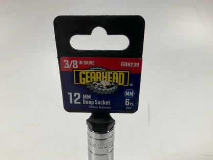 Gearhead GH8239 3/8'' Drive , 12MM Deep Socket, 6 Point