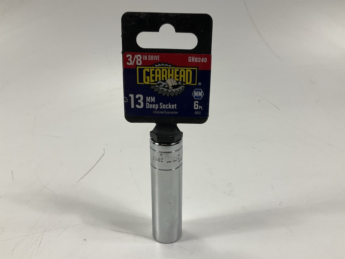 Gearhead GH8240 3/8'' Drive, 6 Point, 13mm Deep Socket
