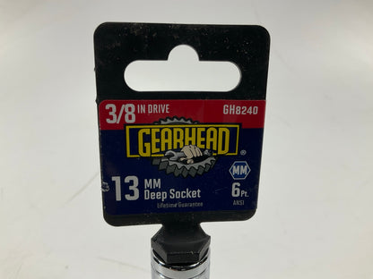 Gearhead GH8240 3/8'' Drive, 6 Point, 13mm Deep Socket