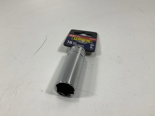 Gearhead GH8243 3/8'' Drive, 6 Point, 16mm Metric Deep Socket