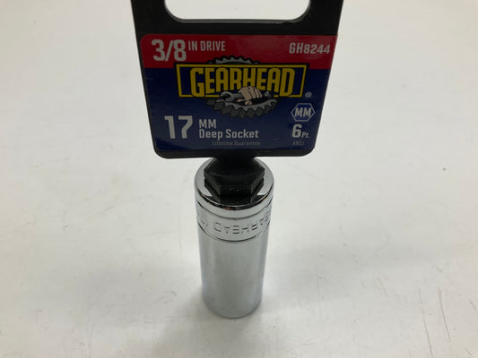 Gearhead GH8244 3/8'' Drive, 6 Point, 17mm Metric Deep Socket