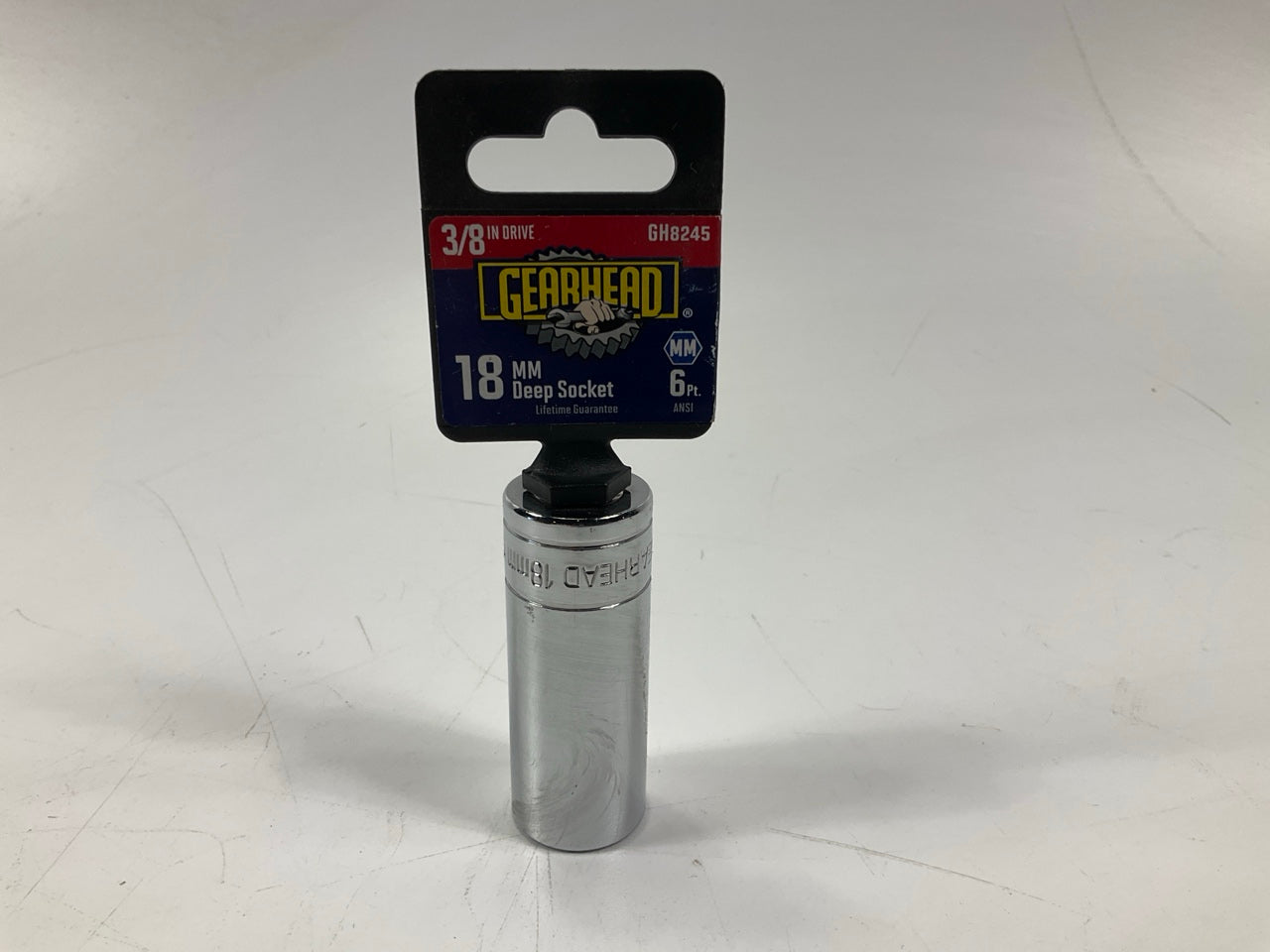 Gearhead GH8245 3/8'' Drive, 6 Point, 18mm Metric Deep Socket