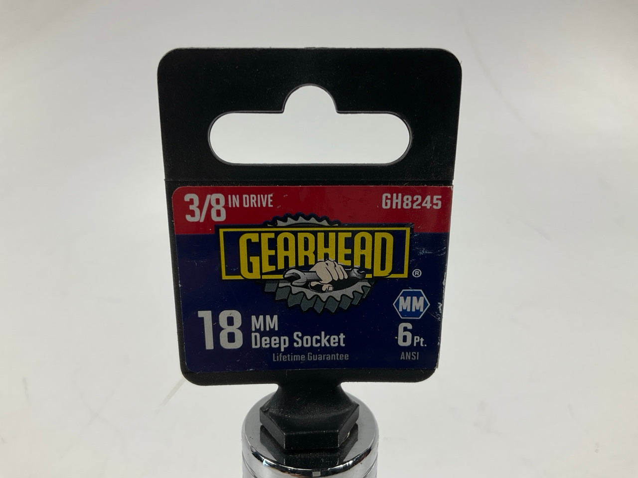Gearhead GH8245 3/8'' Drive, 6 Point, 18mm Metric Deep Socket