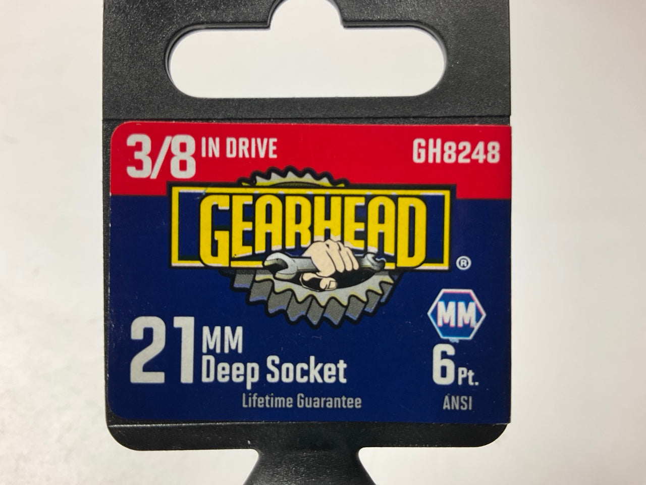 Gearhead GH8248 3/8'' Drive, 6 Point, 21mm Metric Deep Socket