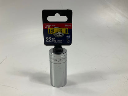 Gearhead GH8249 3/8'' Drive, 6 Point, 22mm Metric Deep Socket.
