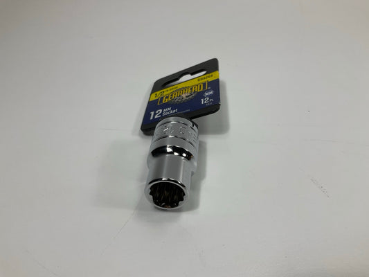 Gearhead GH8268 1/2'' Drive, 12 Point, 12mm Metric Socket