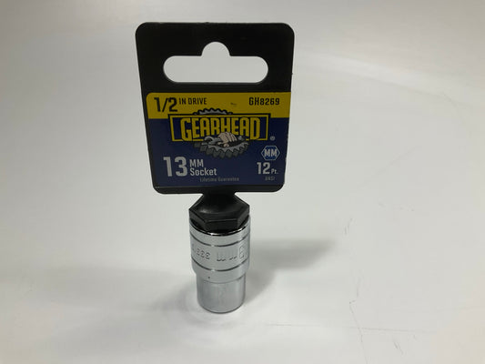 Gearhead GH8269 1/2'' Drive, 12 Point, 13mm Metric Socket