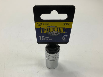Gearhead GH8271 1/2'' Drive, 12 Point, 15MM Metric Socket