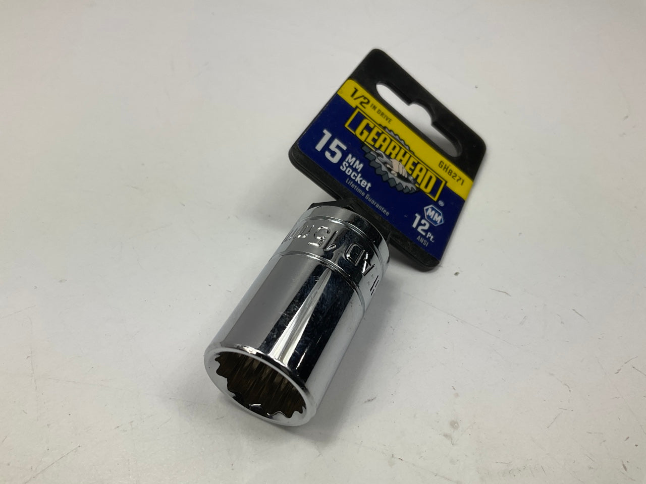 Gearhead GH8271 1/2'' Drive, 12 Point, 15MM Metric Socket