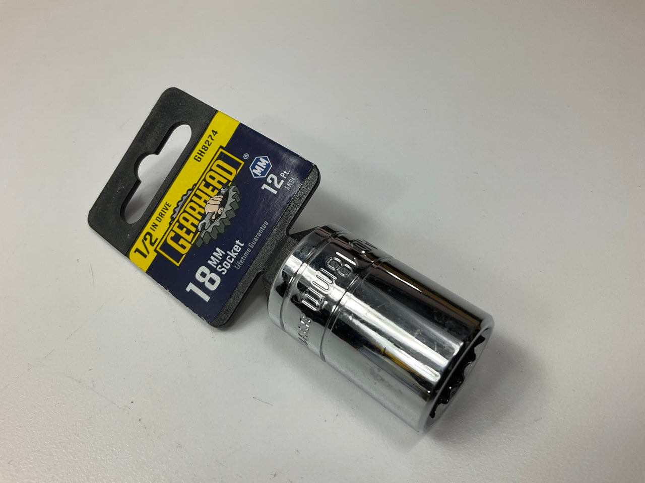 Gearhead GH8274 1/2'' Drive, 12 Point, 18mm Metric Socket