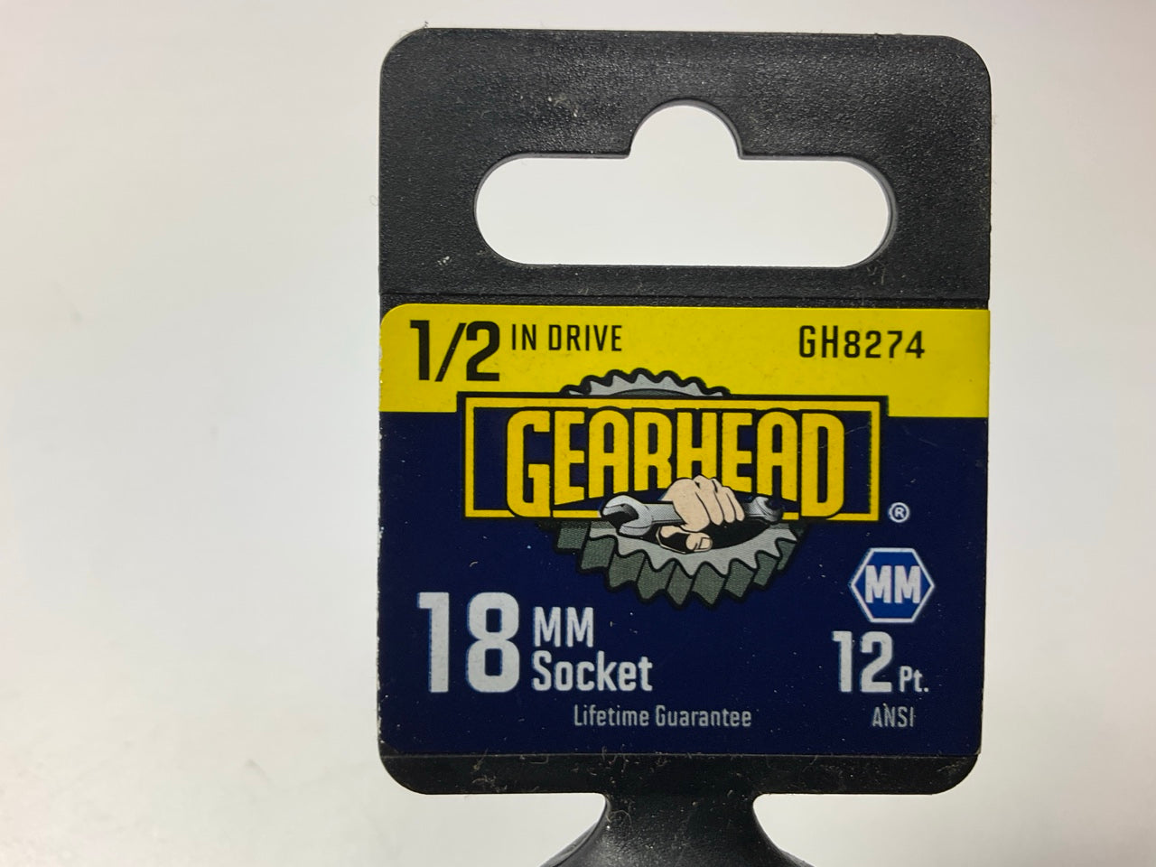 Gearhead GH8274 1/2'' Drive, 12 Point, 18mm Metric Socket