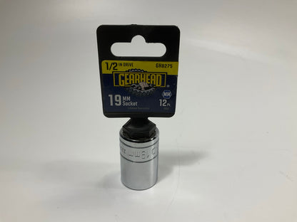 Gearhead GH8275 1/2'' Drive,12 Point, 19mm Metric Socket