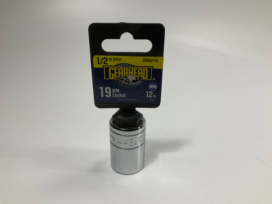 Gearhead GH8275 1/2'' Drive,12 Point, 19mm Metric Socket