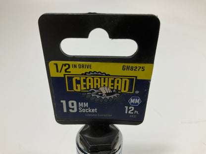 Gearhead GH8275 1/2'' Drive,12 Point, 19mm Metric Socket