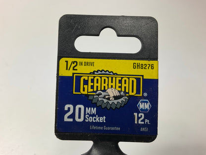 Gearhead GH8276 1/2'' Drive, 12 Point, 20mm Metric Socket