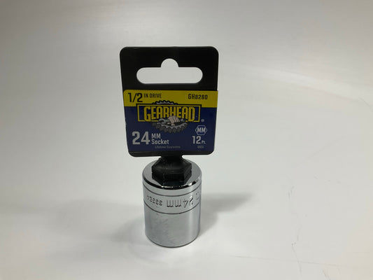 Gearhead GH8280 1/2 Drive, 12 Point, 24mm Metric Socket
