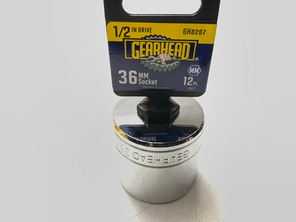 Gearhead GH8287 1/2'' Drive, 36mm, 12 Point Socket