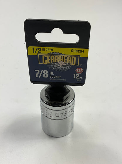 Gearhead GH8294 1/2'' Drive X 7/8 In SAE 12 Point Socket